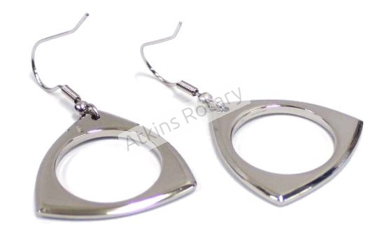 Silver Hoop Rotor Earrings