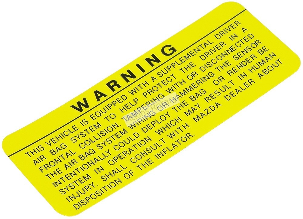 Air Bag Warning Label Sticker (NA01-57-K91)