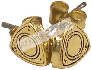 Gold Rotor Stud Earrings (ARE8302-G)